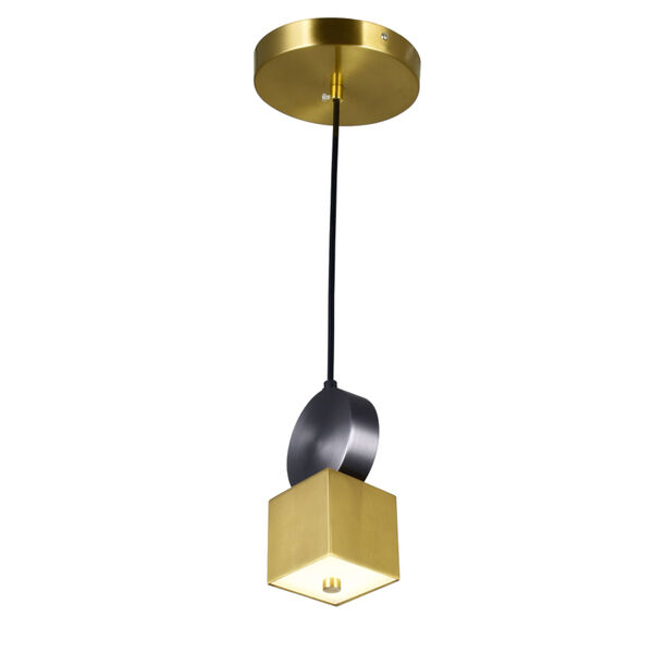 Saleen Brass Black Six-Inch LED Mini Pendant, image 2