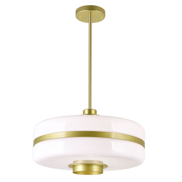 Elementary Pearl Gold One-Light 16-Inch Pendant, image 1