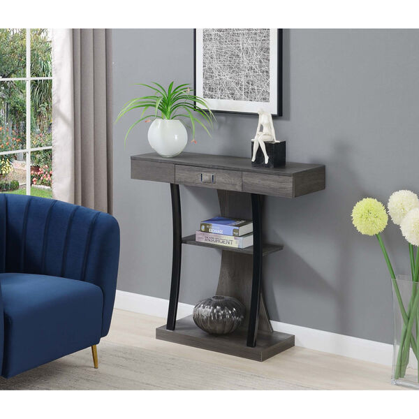 Newport Charcoal Gray 12-Inch Console Table, image 2
