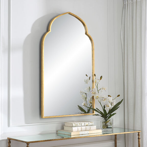 Aster Antique Gold Arch Wall Mirror, image 3