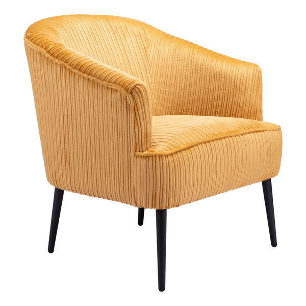 Ranier Yellow and Matte Black Accent Chair, image 6