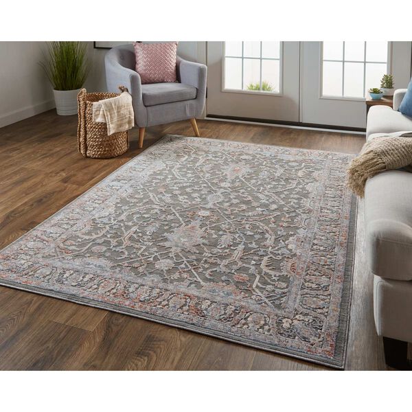 Thackery Gray Taupe Pink Area Rug, image 2