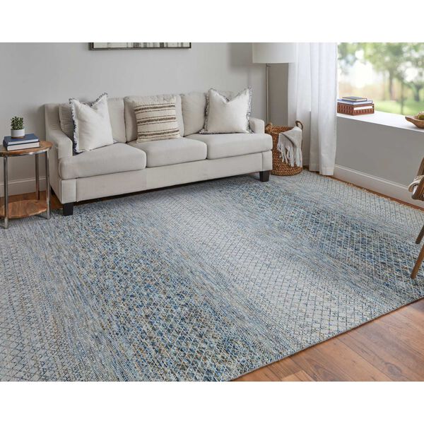 Branson Blue Ivory Brown Rectangular 5 Ft. 6 In. x 8 Ft. 6 In. Area Rug, image 4