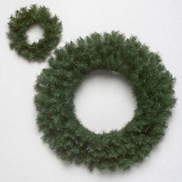 Green Canadian Pine Wreath 20-inch, image 1