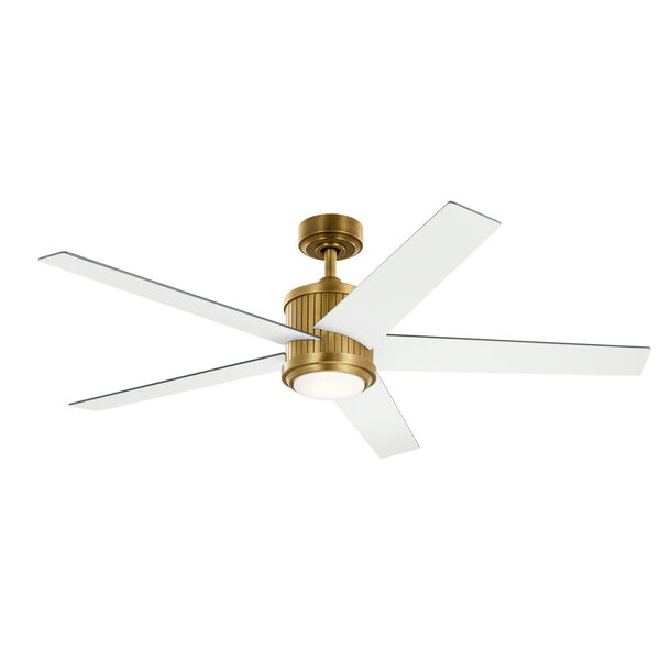 Brahm Natural Brass 56-Inch Integrated LED Ceiling Fan, image 1