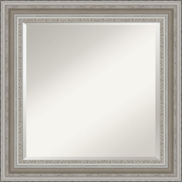 Parlor Silver 26W X 26H-Inch Bathroom Vanity Wall Mirror, image 1