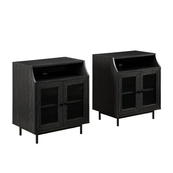 Graphite Two Door Nightstand with USB, Set of Two, image 5