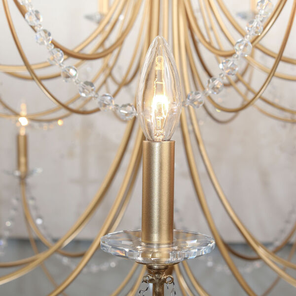 Brentwood French Gold 28-Light Chandelier, image 4