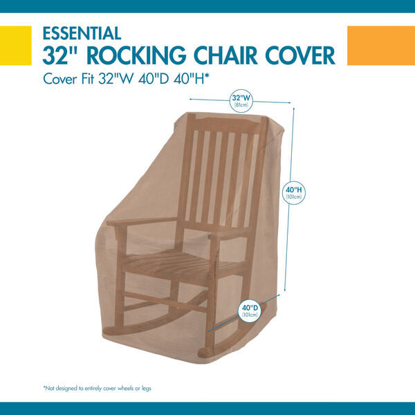 Essential Latte 32-Inch Rocking Chair Cover, image 2