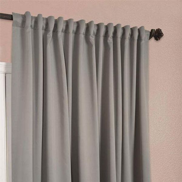 Grey 84 x 100-Inch Double Wide Blackout Curtain Single Panel, image 3