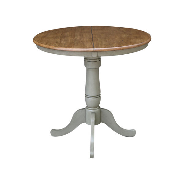 Hickory and Stone 36-Inch Width Round Top Counter Height Pedestal Table With 12-Inch Leaf, image 3