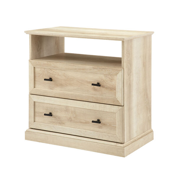 Clyde White Oak Nightstand with Two Drawers, image 3