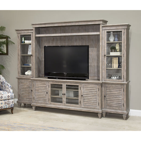 Lancaster Rustic Dovetail Grey Entertainment Wall, image 1