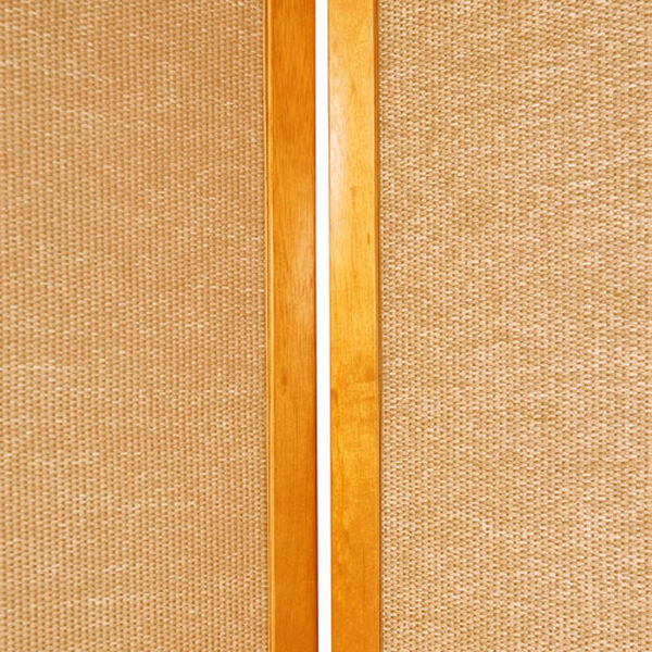 6-Foot Tall Jute Shoji Screen - 4 Panel - Rosewood, image 2