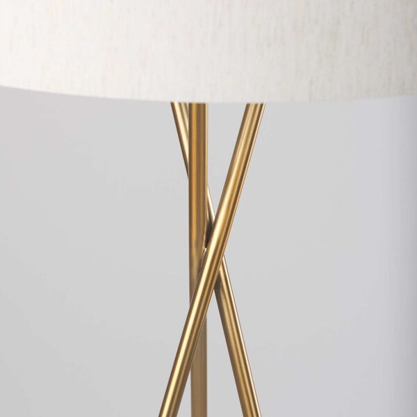 Ambrose Gold and Cream Floor Lamp, image 6