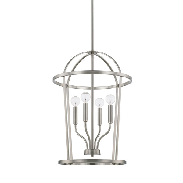 HomePlace Greyson Brushed Nickel 16-Inch Four-Light Pendant, image 1