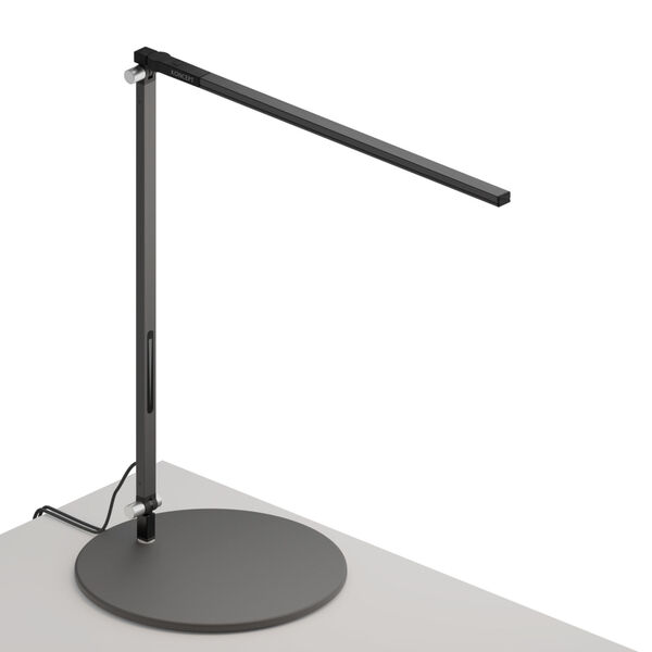 Z-Bar Metallic Black Warm Light LED Solo Desk Lamp with Usb Base, image 1
