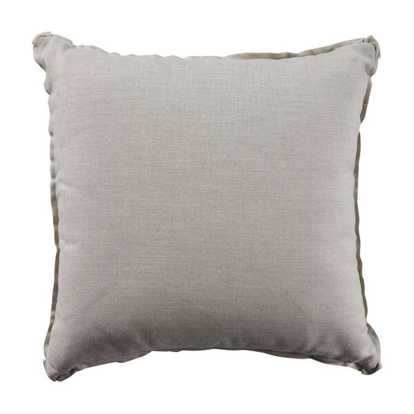 Oushak Terra Cotta and Dove 24 x 24 Inch Pillow with Linen Flat Welt, image 2