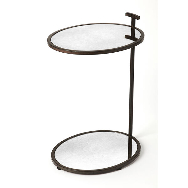 Ciro Mirrored and Metal Side Table, image 1