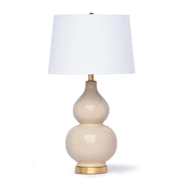 Classics Ivory and Gold Leaf One-Light Table Lamp, image 1