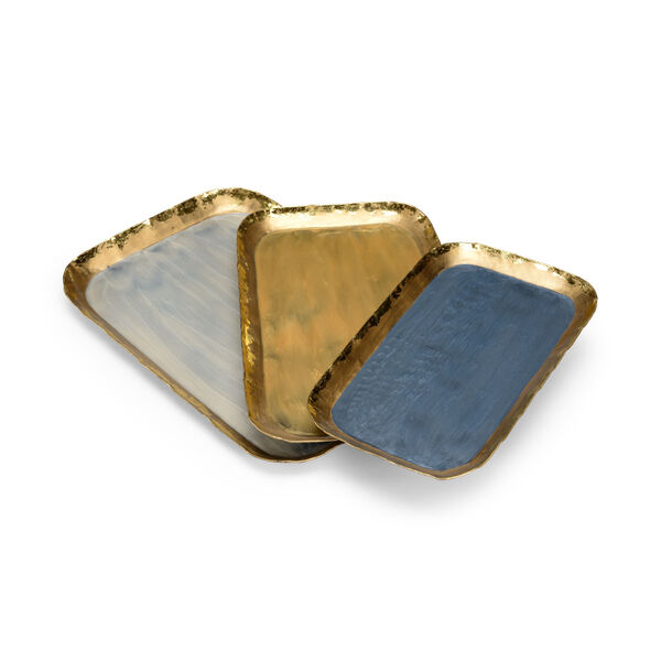 Multi-Colored  Grant Trays, Set of 3, image 1