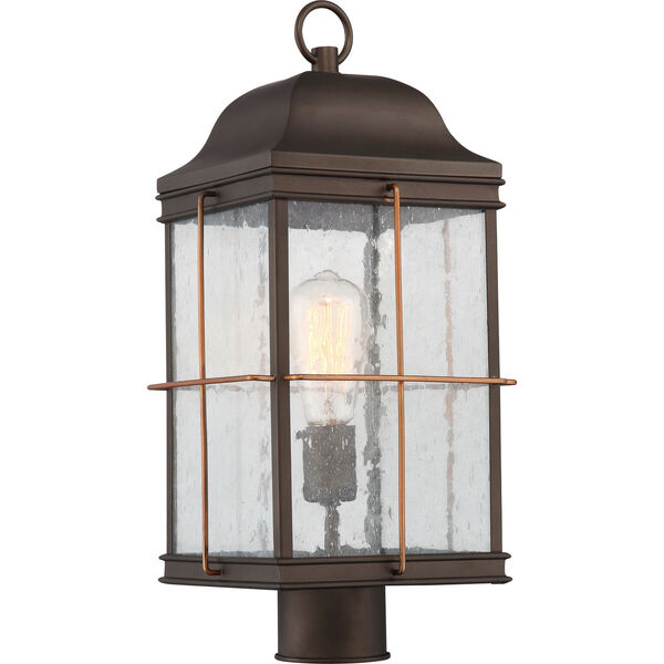Afton Bronze and Copper One-Light Outdoor Post Mount, image 1