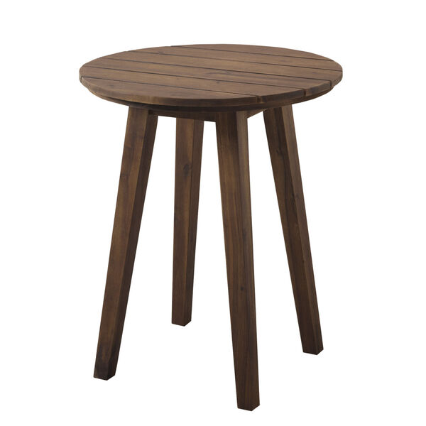 Dark Brown Outdoor Round Side Table, image 2