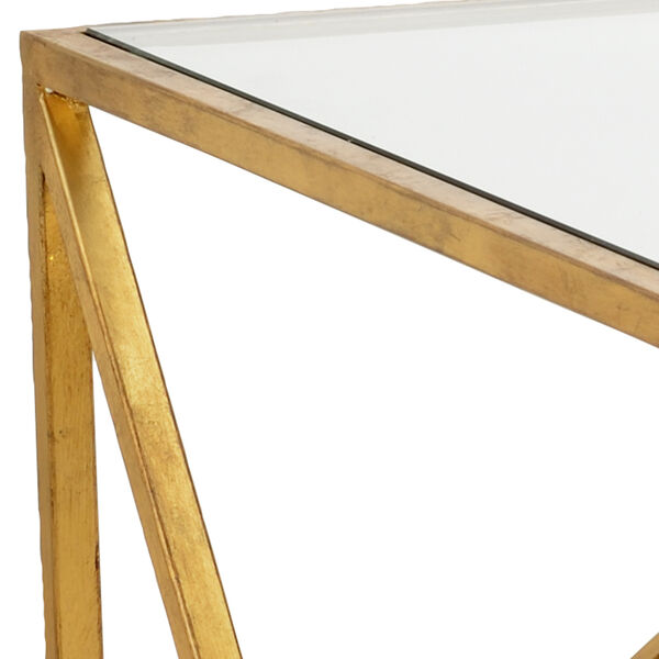 Jamie Merida Gold Glass Top Harlequin Coffee Table, image 2