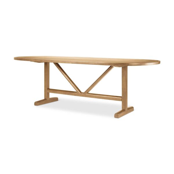 Viktor Light Brown Solid Wood Dining Table, image 1