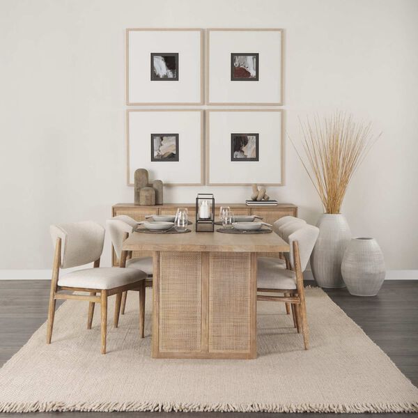 GrierLight Brown Wood With Cane Dining Table, image 3