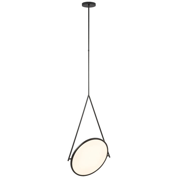 Dot Stance 13-Inch Rotating Pendant in Matte Black by Peter Bristol, image 1