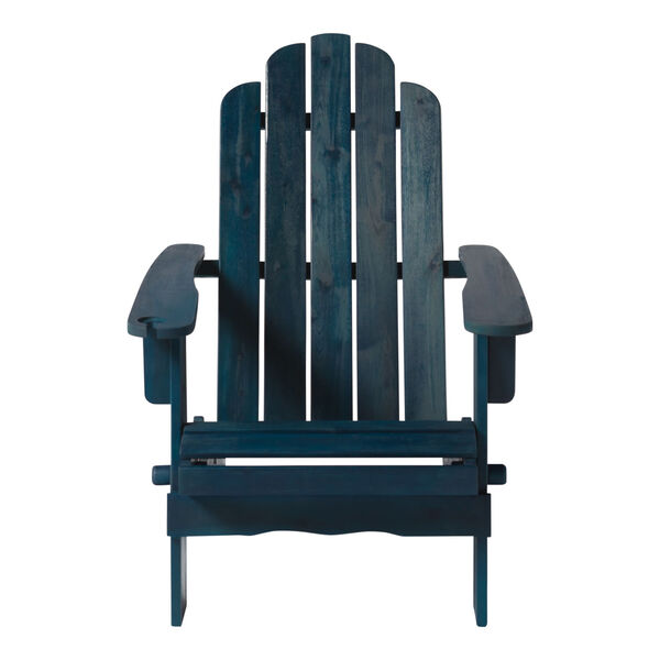 Navy Blue Wash 38-Inch Outdoor Adirondack Chair, image 4