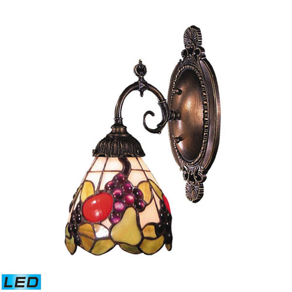 Mix-N-Match Tiffany Bronze 10-Inch LED One Light Wall Sconce with Full Range Dimming, image 1