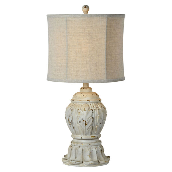 Naomi Antique White One-Light 27-Inch Table Lamp Set of Two, image 1