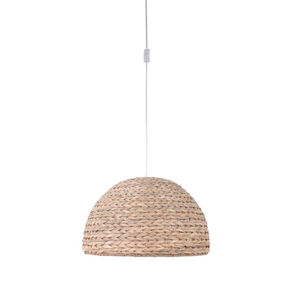 Swag Natural One-Light Pendant with Natural Sea Grass Shade, image 1