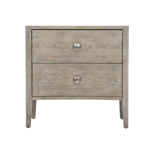 Albion Pewter Nightstand with Two Drawers, image 3