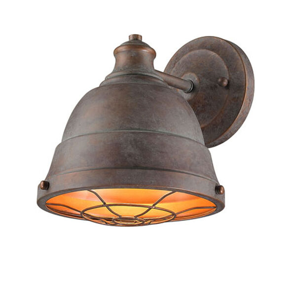 Fulton Copper Patina One-Light Cage Wall Sconce, image 3