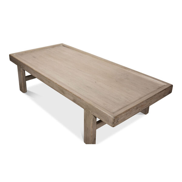 Gray 37-Inch Large Wood Panel Coffee Table, image 9