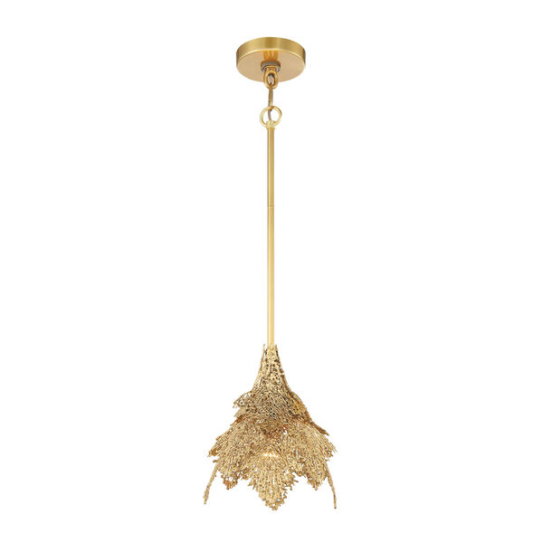 Evergold India Gold and Vintage Brass One-Light Mini Pendant, image 1