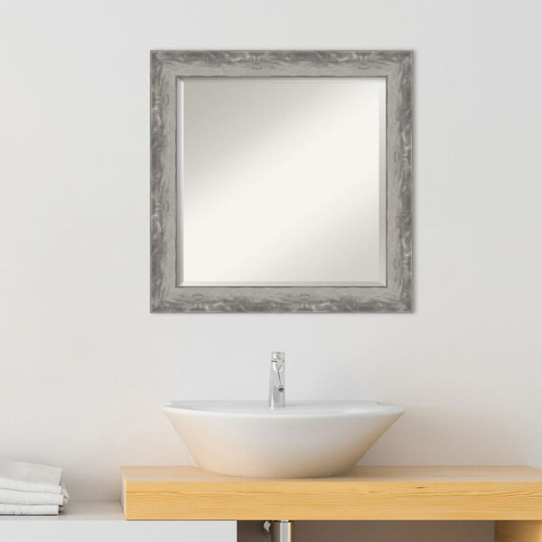 Waveline Silver 24W X 24H-Inch Bathroom Vanity Wall Mirror, image 3