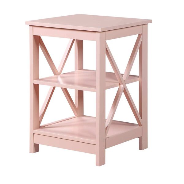 Oxford Blush Pink End Table with Shelves, image 3