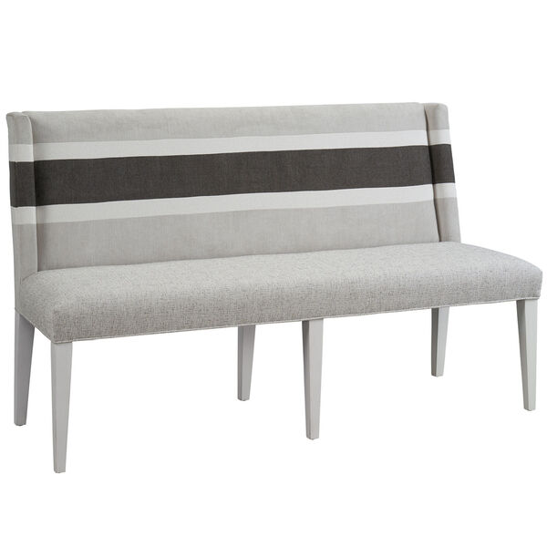 Peyton Gray and Black Striped Banquette, image 2