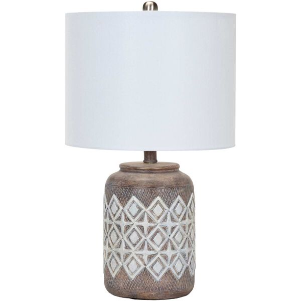Thera Beige, White One-Light Table Lamp, image 1
