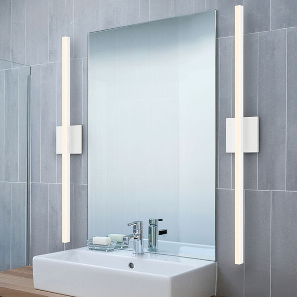 Stix Bright Satin Aluminum 32.5-Inch LED Bath Bar, image 2