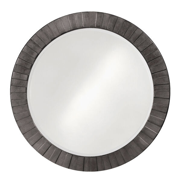 Serenity Charcoal Gray 1-Inch Round Mirror, image 1