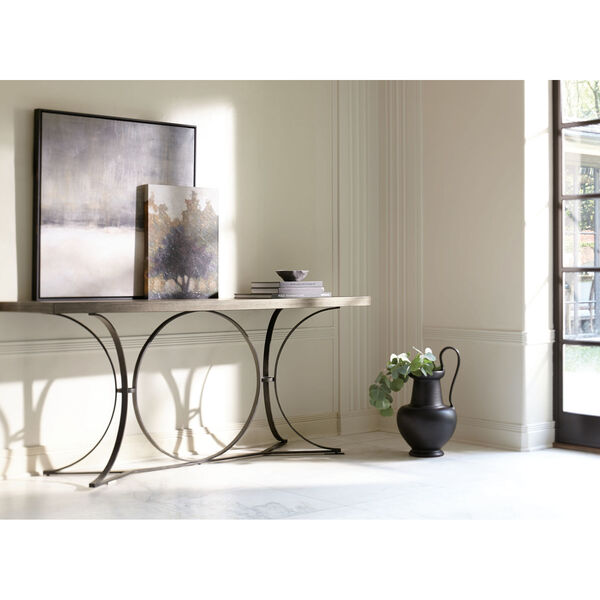 Taupe Canyon Ridge Metal Console Table, image 4