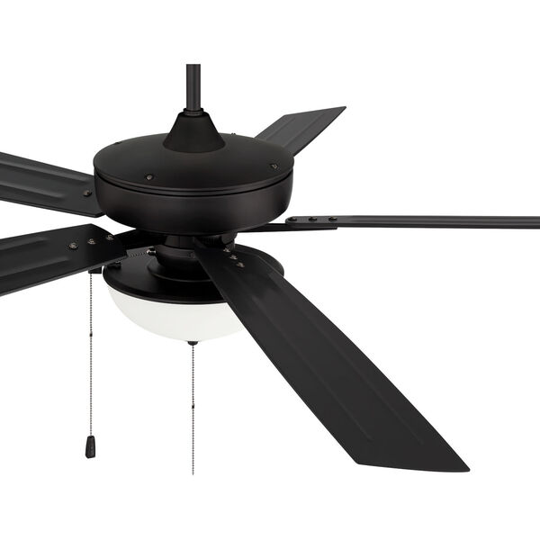Super Pro Flat Black 60-Inch LED Ceiling Fan with White Frost Glass, image 5