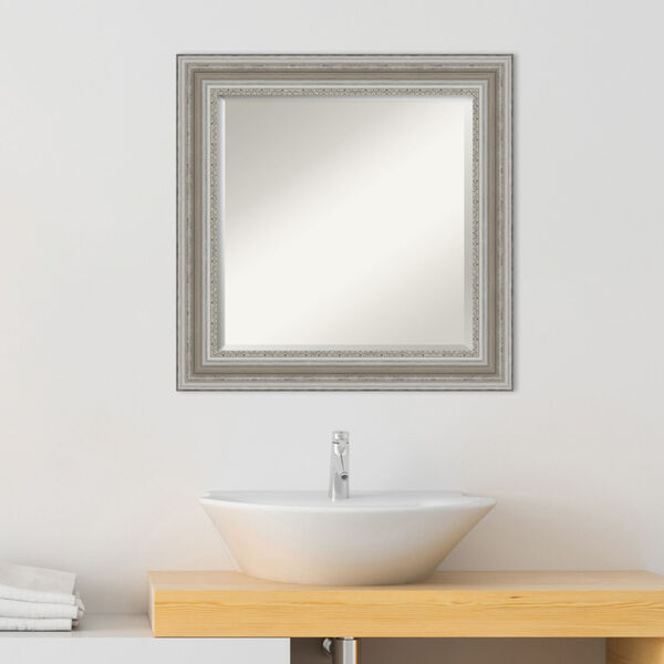 Parlor Silver 26W X 26H-Inch Bathroom Vanity Wall Mirror, image 3