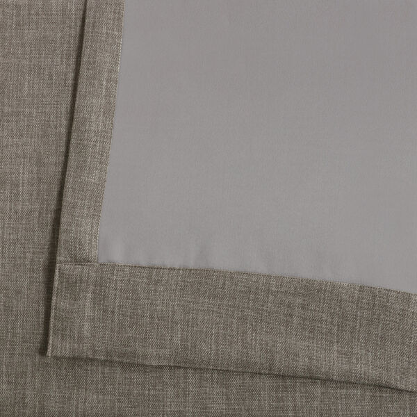 Grey Mink 120 x 50-Inch Faux Linen Blackout Curtain Single Panel, image 6