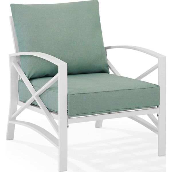 Kaplan Mist White Outdoor Metal Armchair, image 4